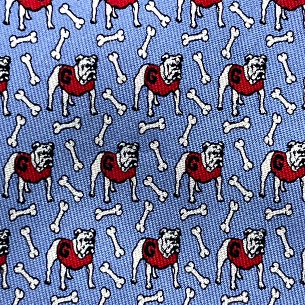 Vineyard Vines Tie Mens Blue Silk Georgia Bulldogs Custom Collection 58x3.5 - Picture 3 of 11